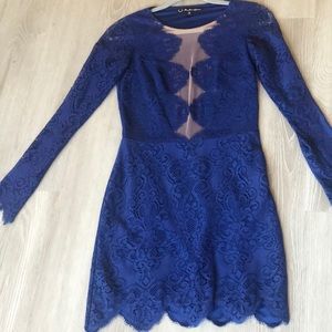 For love and lemons blue lace dress